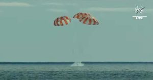 Orion splashdown on time in end of first Artemis mission to moon